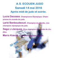 14 MAI AVEC LES CHAMPIONS ! Lucie DECOSSE. Larbi BENBOUDAOUD. SEGUI J-Jacques. Mario KIAVUE.