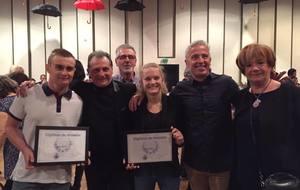 Louise et Gabin au gala des sports. La mise à l’honneur des héros !! Et des professeurs. J-Pierre Didier Jean-Marc accompagnés de Mme le maire d’Ecouen.