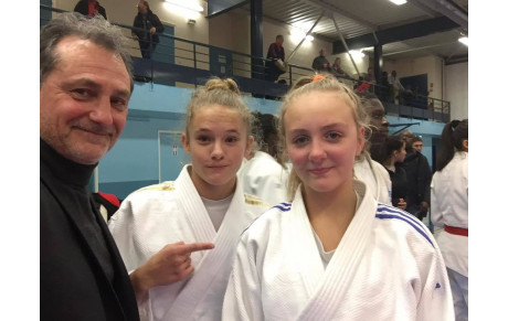 Candice et Louise terminent 2e des sélections du Val d’Oise. Eva 5e. J-Pierre